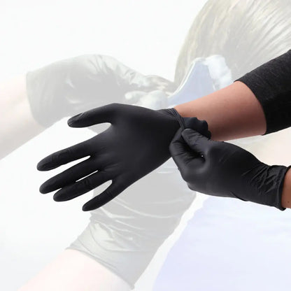 Рукавички нітрилові неопудрені NITRYLEX BLACK Mercator Medical (чорні) L, (4.2)