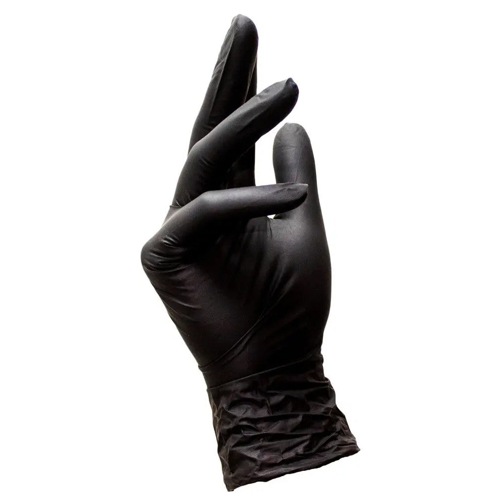 Рукавички нітрилові неопудрені NITRYLEX BLACK Mercator Medical (чорні) L, (4.2)