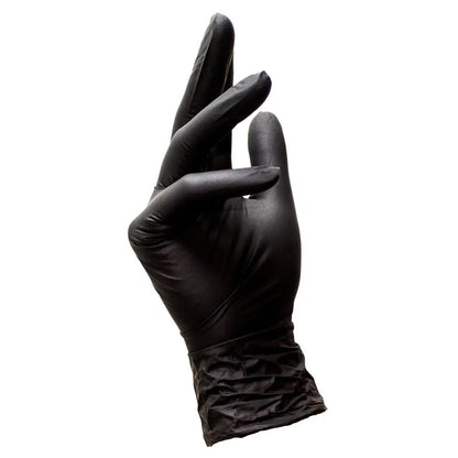 Рукавички нітрилові неопудрені NITRYLEX BLACK Mercator Medical (чорні) L, (4.2)