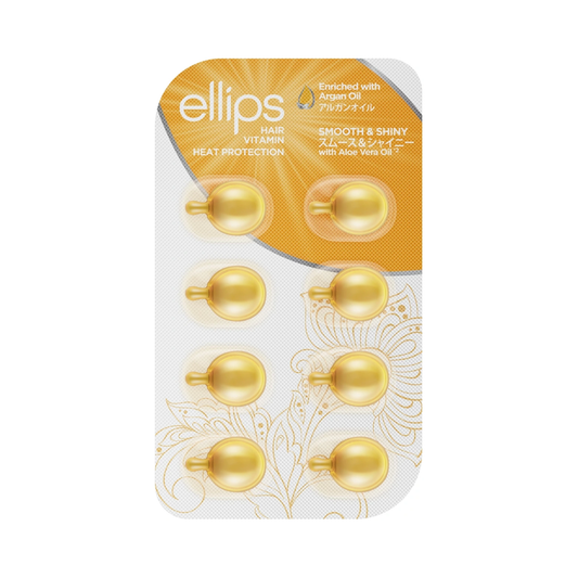 Вітаміни для волосся "Розкішне сяйво" з олією алое вера Hair Vitamin Smooth & Shiny With Aloe Vera Oil Ellips 8x1 мл