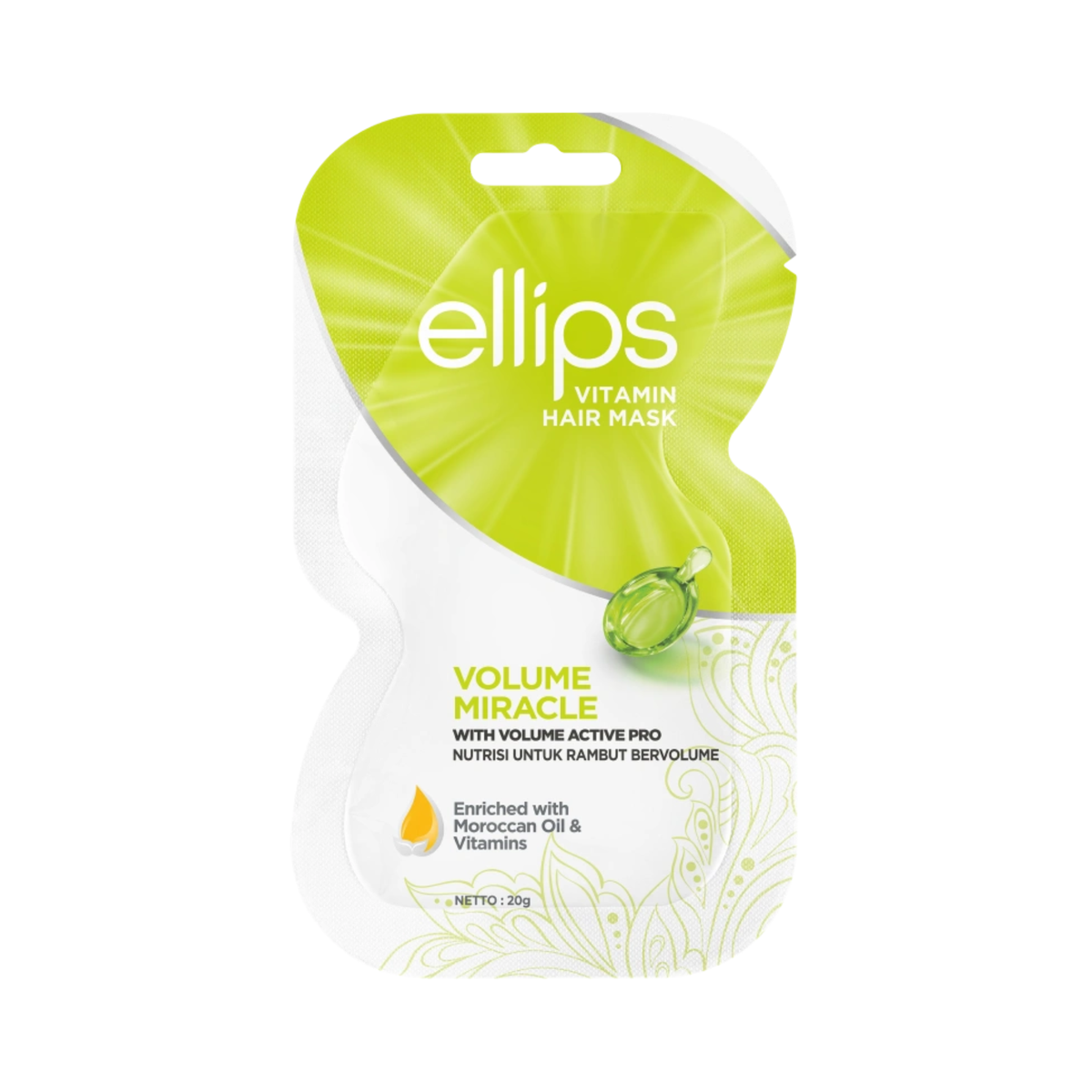 Маска для волосся "Диво-об'єм" Vitamin Hair Mask Volume Miracle Ellips 20 г