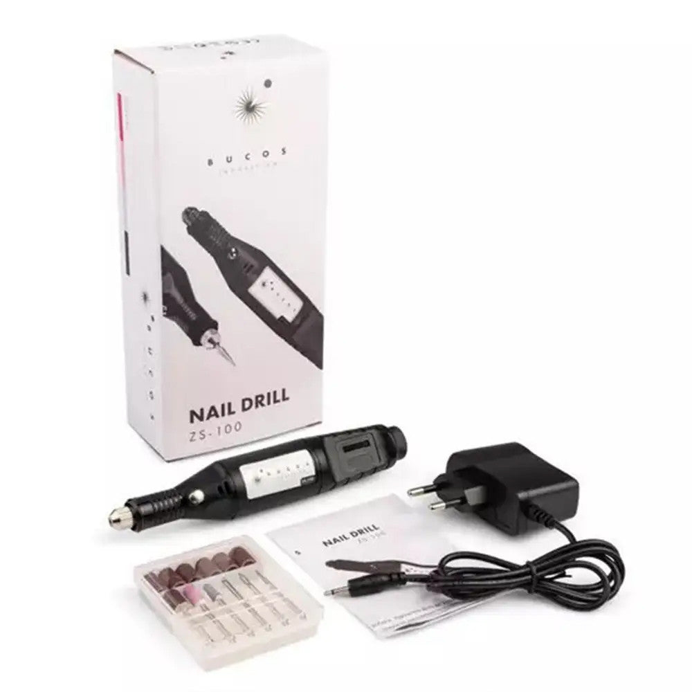Фрезер-ручка Bucos ZS-100 (20 000 об.) Black + 6 фрез