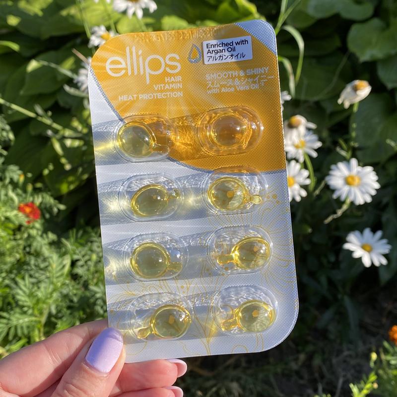 'Вітаміни для волосся Розкішне сяйво з олією Алоє Вера Ellips Hair Vitamin Smooth&Shiny, 8x1 мл