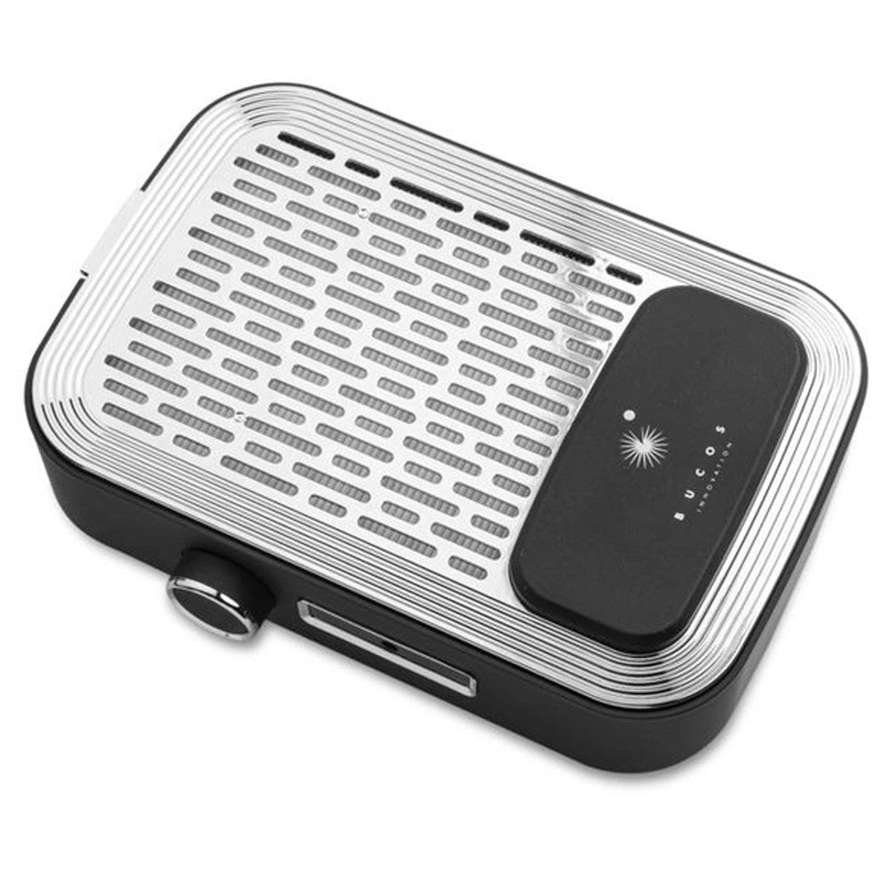 Витяжка для манікюру BUCOS Cyclone V3-B с НЕРА фільтром та акумулятором 100W Чорна