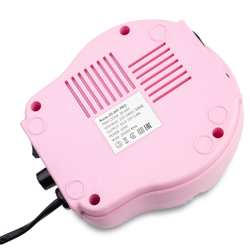 Фрезер Bucos Nail Drill ZS-601 Pro PINK  (35000/45W) + 6 фрез укр. інструкція