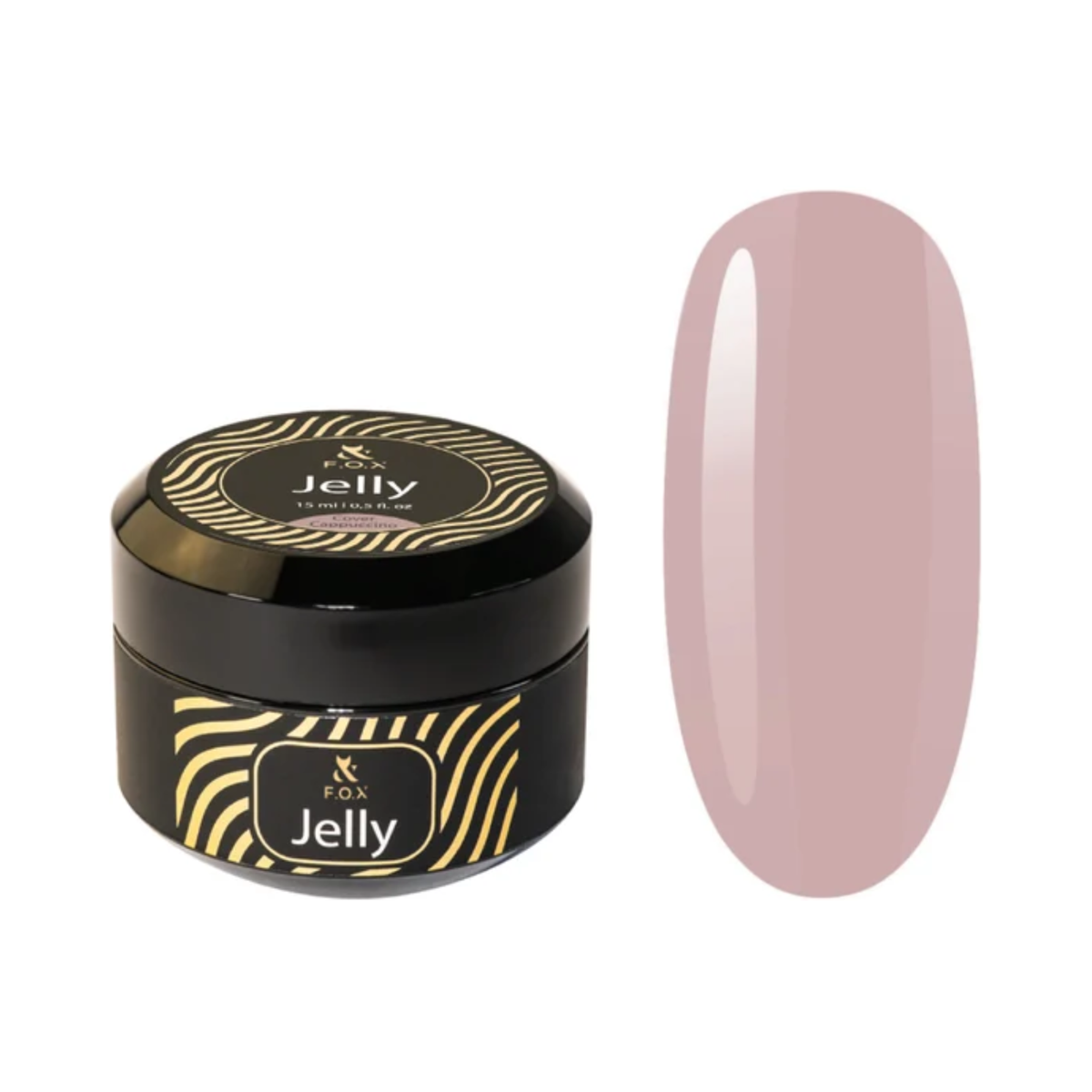 Моделюючий гель-желе для нігтів Jelly Cover Cappuccino FOX 15 мл