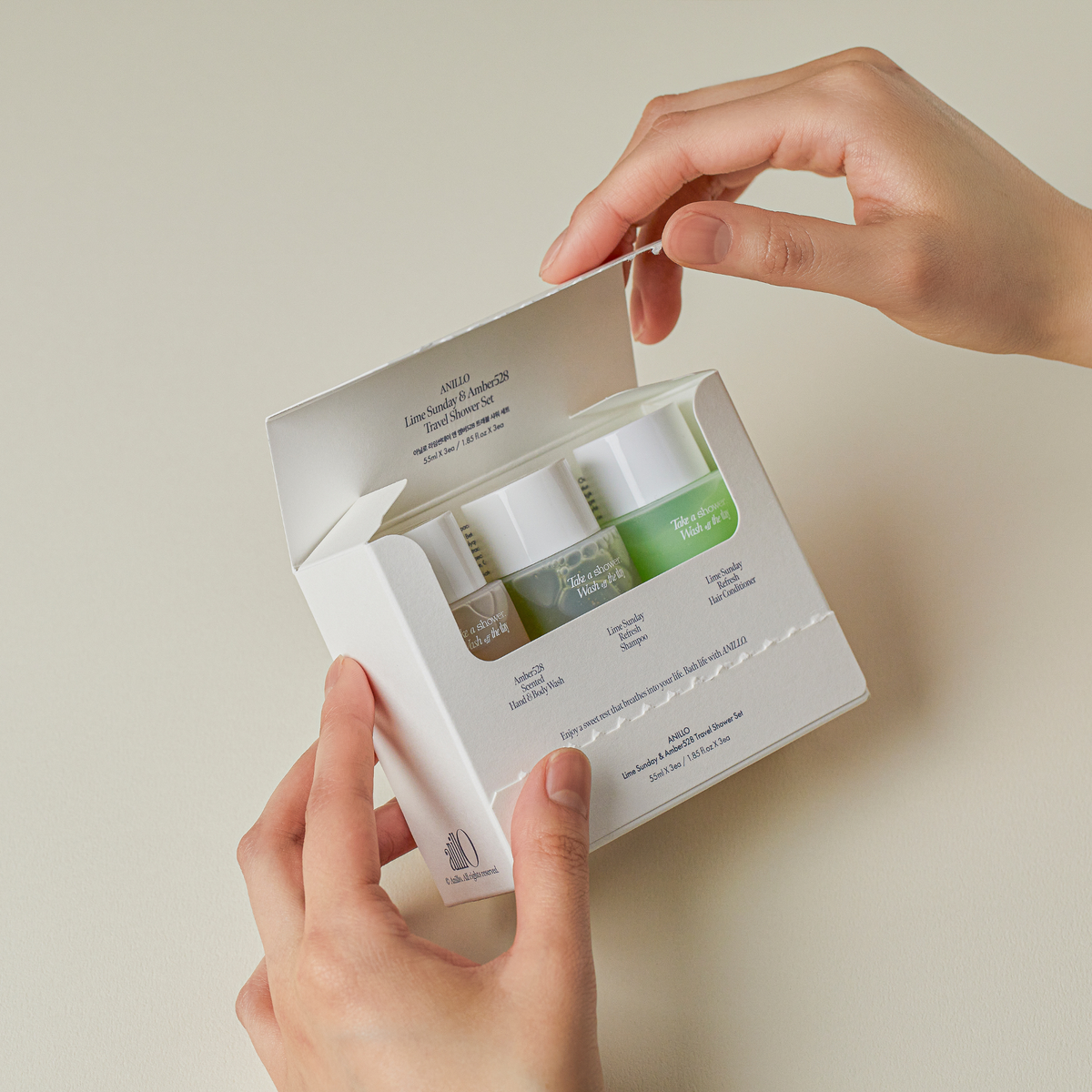 Набір для тіла Lime Sunday & Amber 528 Travel Shower Kit ANILLO 55мл*3шт