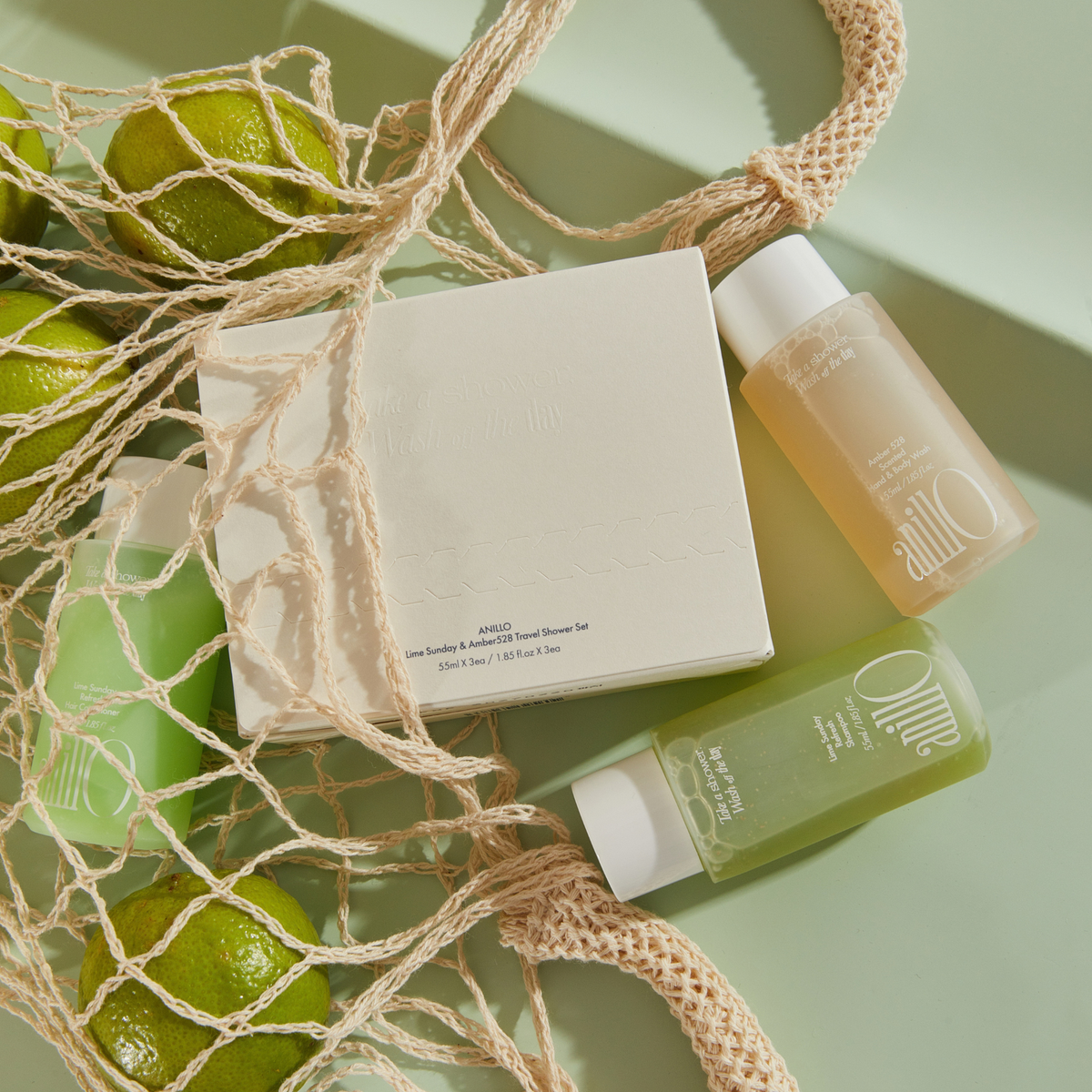 Набір для тіла Lime Sunday & Amber 528 Travel Shower Kit ANILLO 55мл*3шт