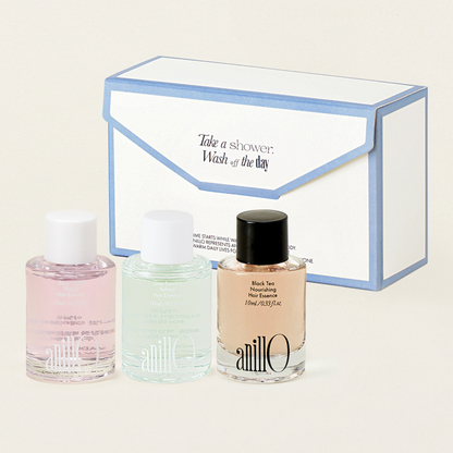 Набір мініатюр есенцій для волосся Trio Set (Rosy Night, Lime Sunday, Black Tea) ANILLO 10мл*3шт