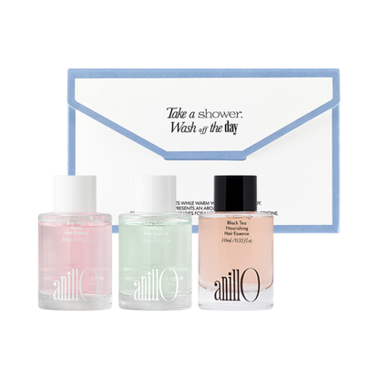 Набір мініатюр есенцій для волосся Trio Set (Rosy Night, Lime Sunday, Black Tea) ANILLO 10мл*3шт