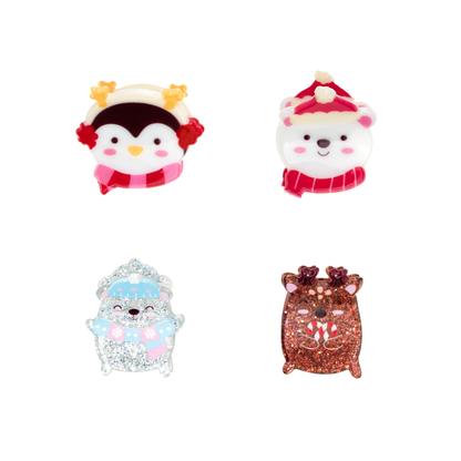 Заколка для волосся Clipstar Kids Cozy Snowy Friends Invisibobble