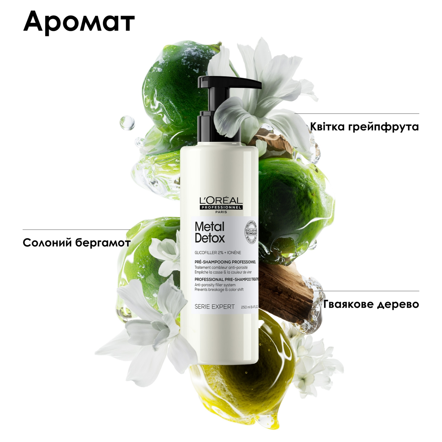 Пре-шампунь для фарбованого та пошкодженого волосся Metal Detox L'Oreal Professionnel 250 мл