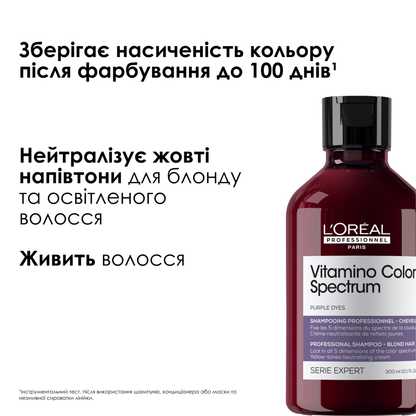 Шампунь для нейтралізації жовтих напівтонів Vitamino Color Spectrum L'Oreal Professionnel 300 мл
