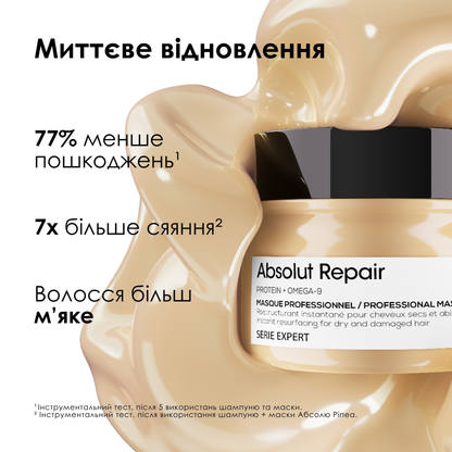 Маска для відновлення пошкодженого волосся Absolut Repair L'Oreal Professionnel 250 мл