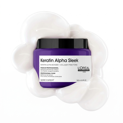Маска для гладкості і контролю пухнастості Keratin Alpha Sleek L'Oreal Professionnel 500 мл