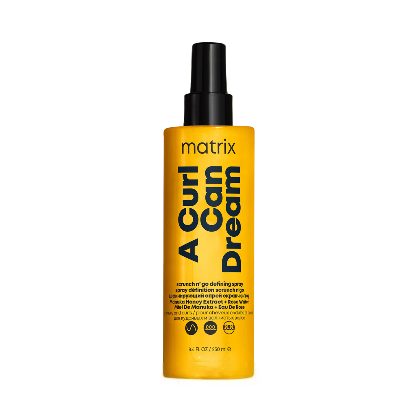 Спрей для підкреслення завитків кучерявого волосся всіх типів A Curl Can Dream Spray Scrunch N' Go Matrix 250 мл