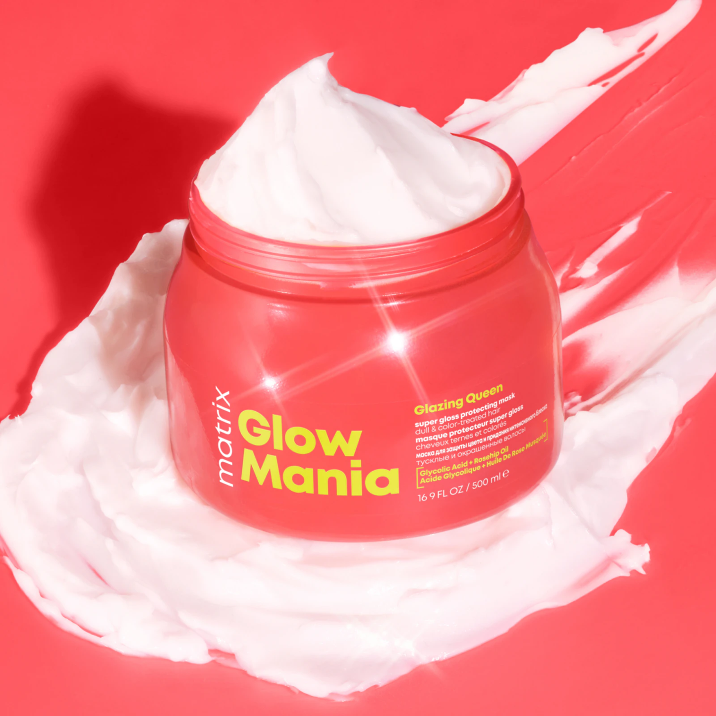 Маска для захисту кольору та блиску фарбованого волосся Glow Mania Glazing Queen Matrix 500 мл