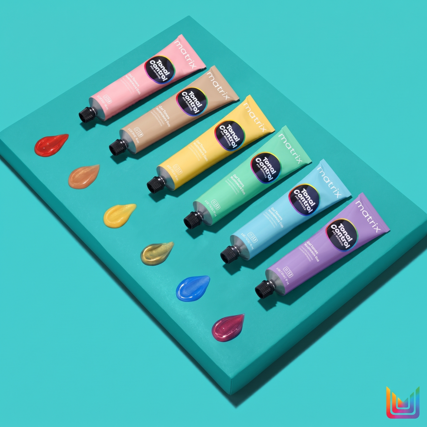 Тонер для волосся на кислій основі Tonal Color Pre-Bonded Acidic Gel Toner Matrix 9RG 90 мл