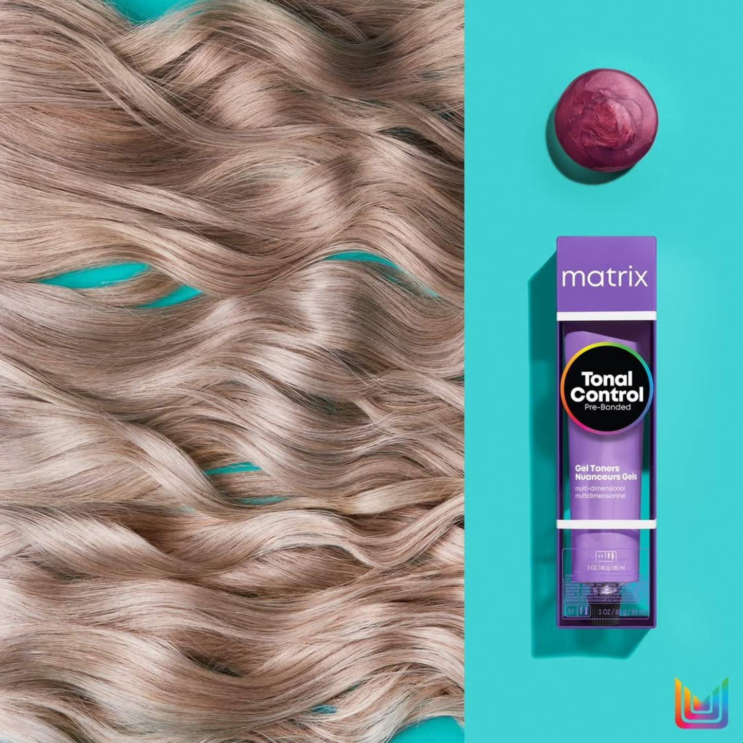 Тонер для волосся на кислій основі Tonal Color Pre-Bonded Acidic Gel Toner Matrix 10Р 90 мл