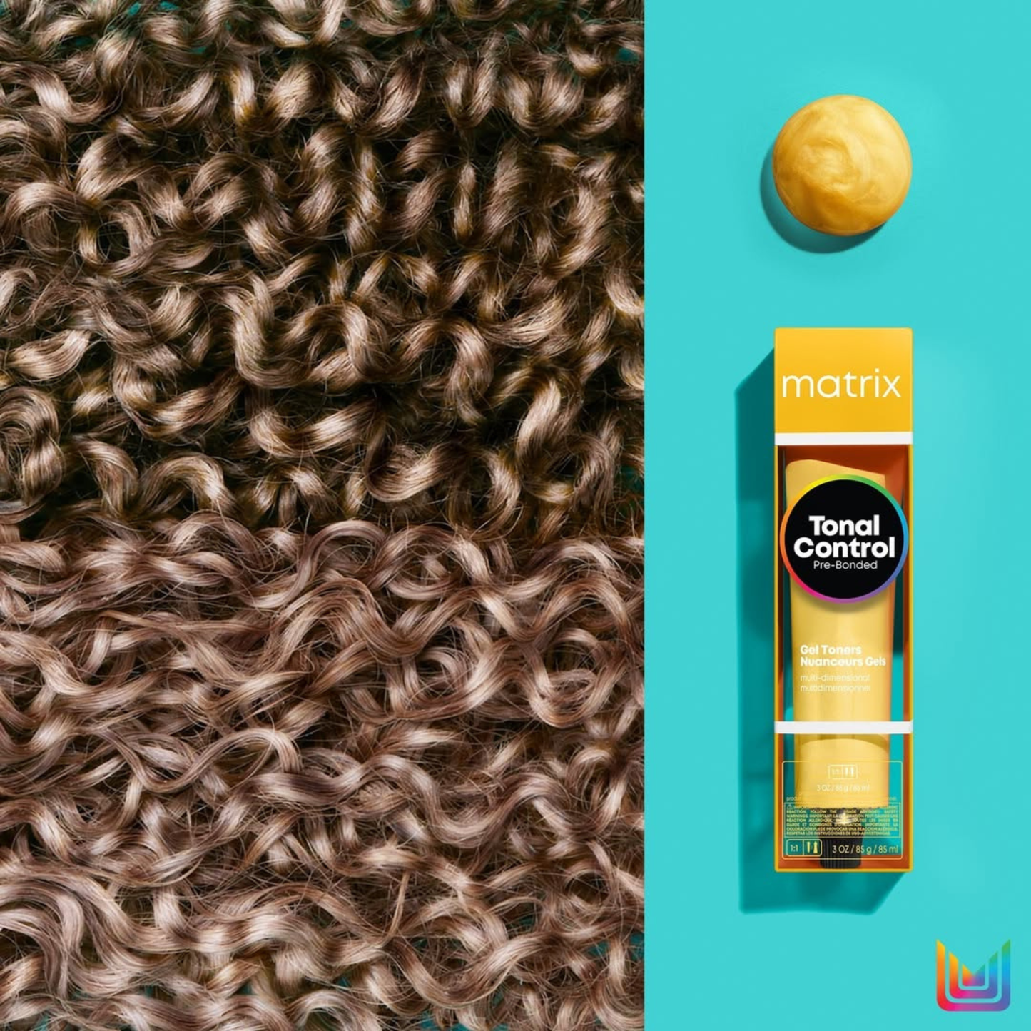 Тонер для волосся на кислій основі Tonal Color Pre-Bonded Acidic Gel Toner Matrix 5NW 90 мл