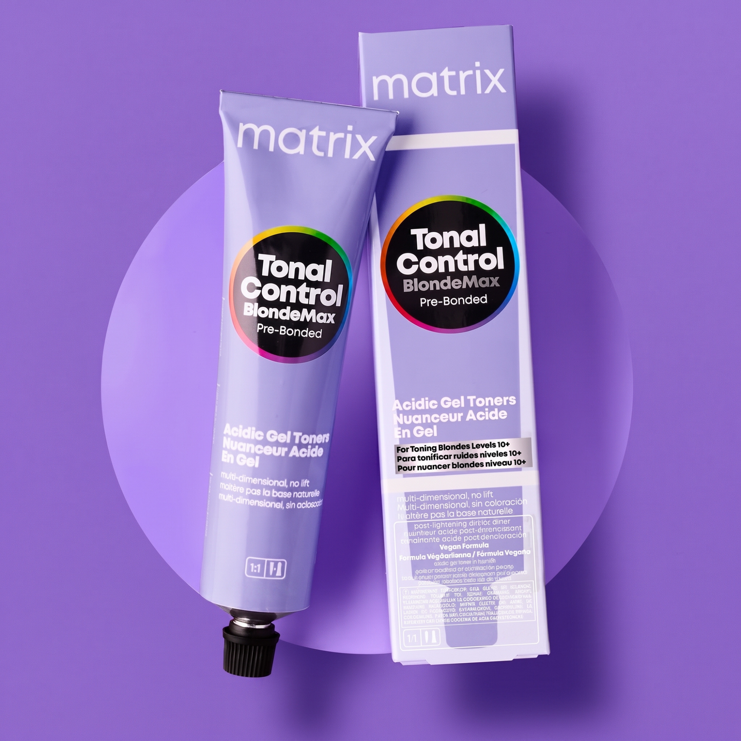 Тонер гелевий для волосся на кислій основі Tonal Control Blonde Max Pre-Bonded Gel Toner Matrix 10AG 90 мл