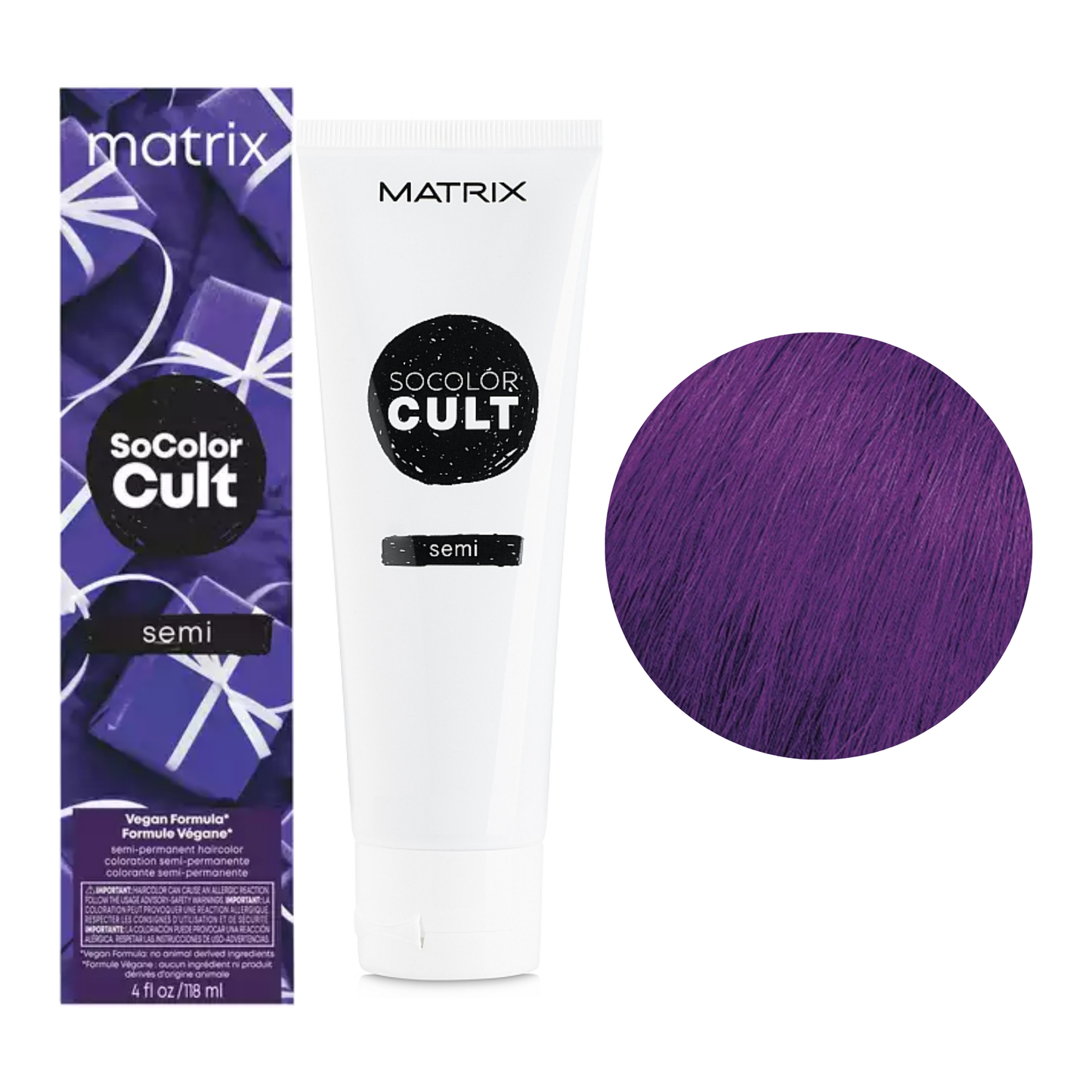 Семі-перманентна фарба прямої дії для волосся Socolor Cult Semi-Permanent Haircolor Matrix Королівський Пурпур 118 мл