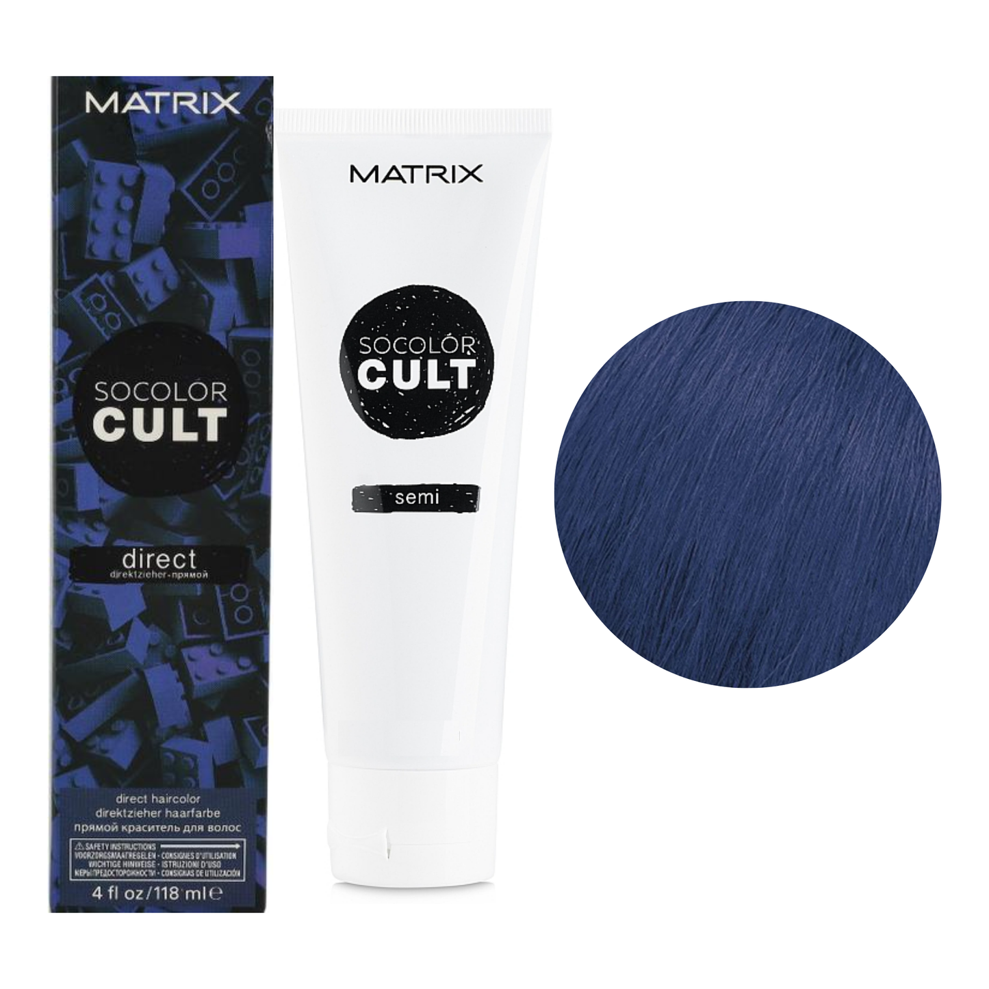 Семі-перманентна фарба прямої дії для волосся Socolor Cult Semi-Permanent Haircolor Matrix Темно Синій 118 мл