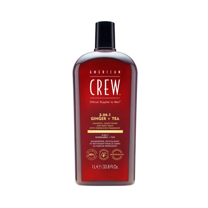 Засіб для догляду за волоссям та тілом 3-в-1 Ginger+Tea American Crew 1000 мл