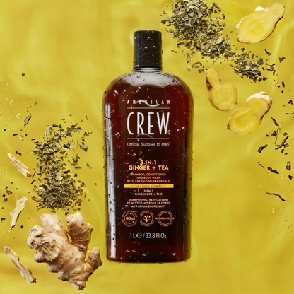 Засіб для догляду за волоссям та тілом 3-в-1 Ginger+Tea American Crew 1000 мл