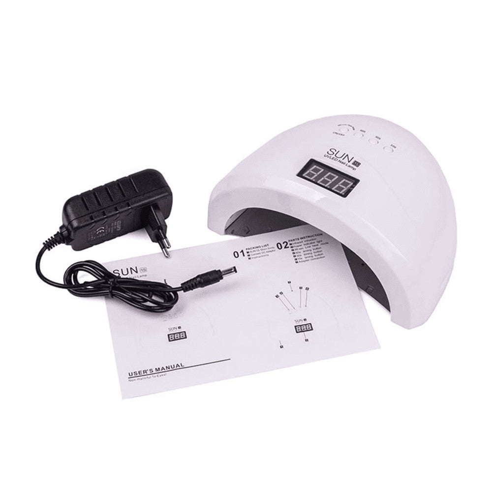 Професійна LED-лампа для полімерізації гелю SUN 1S (2 в 1) LED/UV White 48W