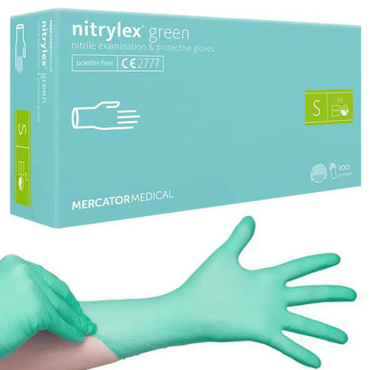 Рукавички нітрілові салатові NITRYLEX (3,5 г)  S 100 шт