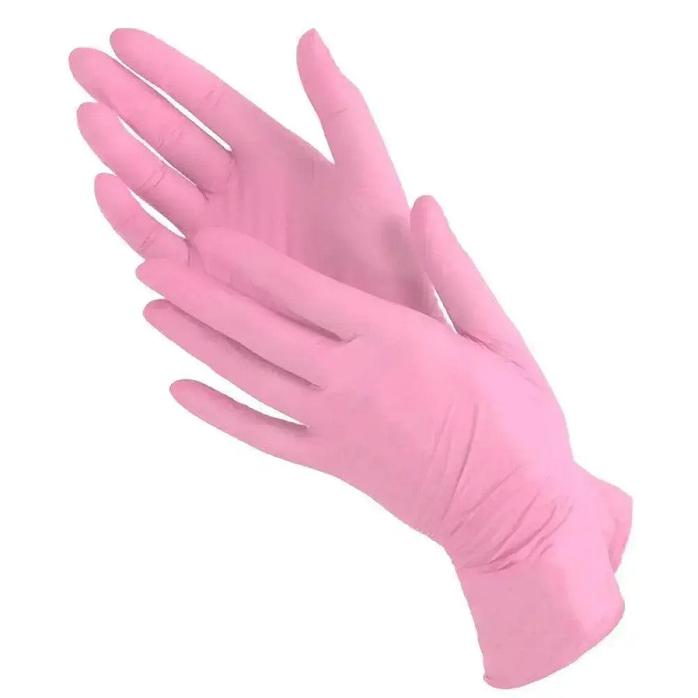 Рукавички нітрилові рожеві (3,5 г) Nitrylex Gloves pink L, 100 шт