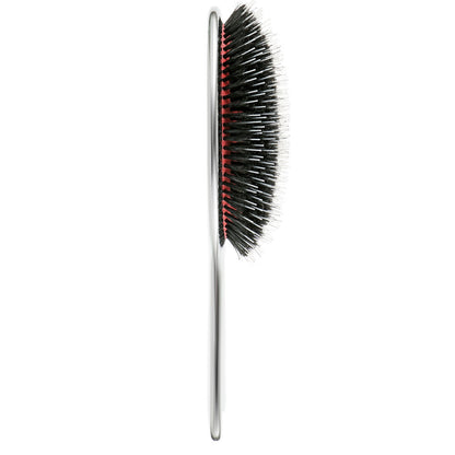 Щітка JANEKE Silver Hairbrush з натуральною щетиною кабана та нейлоном  XL