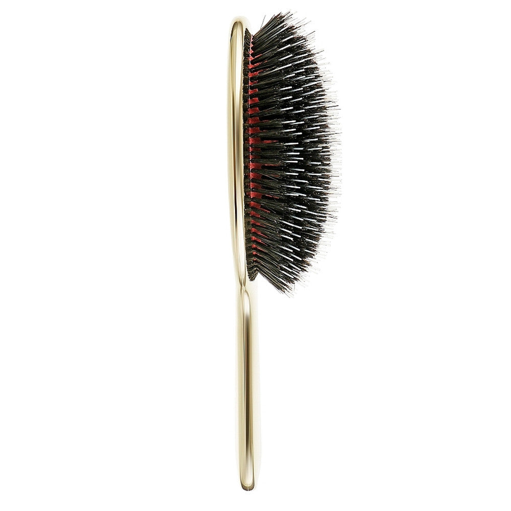 Щітка JANEKE Gold Hairbrush з натуральною щетиною кабана та нейлоном M