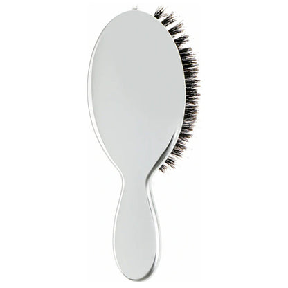 Щітка JANEKE Silver Hairbrush з натуральною щетиною кабана та нейлоном S