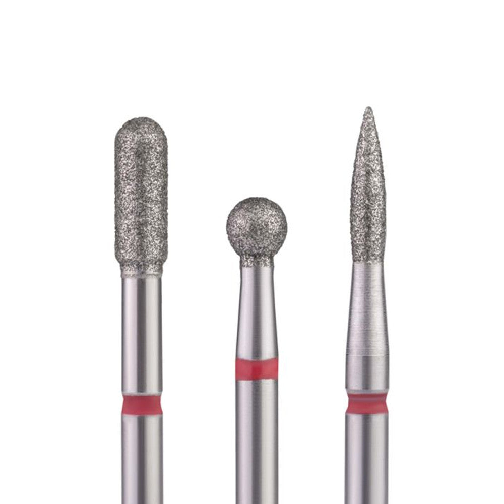 Набір фрез для тонкої кутикули в контейнері SET-2 RED, 3 шт