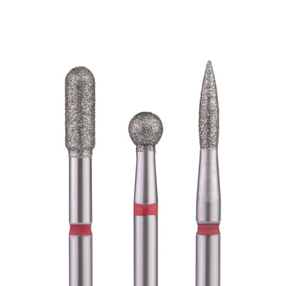 Набір фрез для тонкої кутикули в контейнері SET-2 RED, 3 шт
