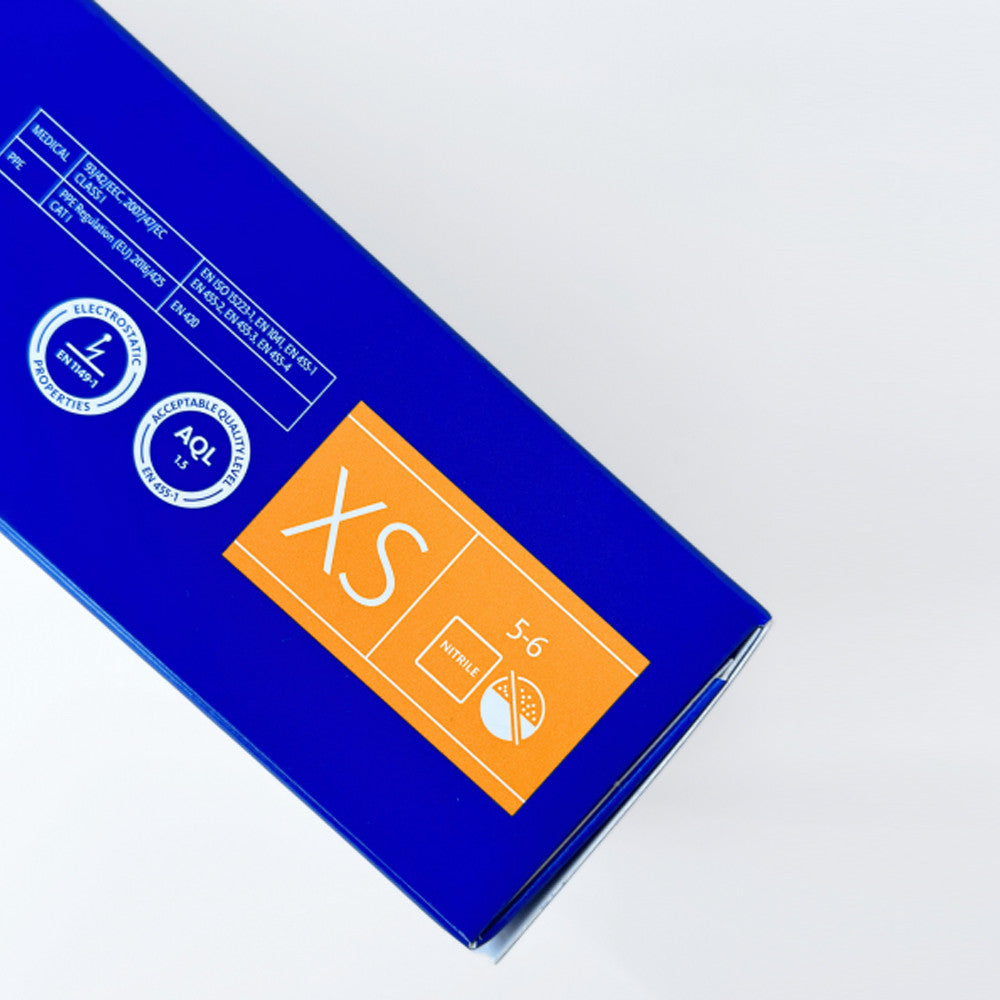 Рукавички нітрілові сині NITRYLEX Basic XS 100 шт