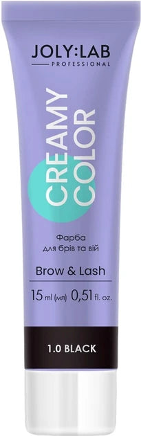 Фарба для брів та вій Joly:Lab Creamy Color Brow & Lash черная, 15 мл