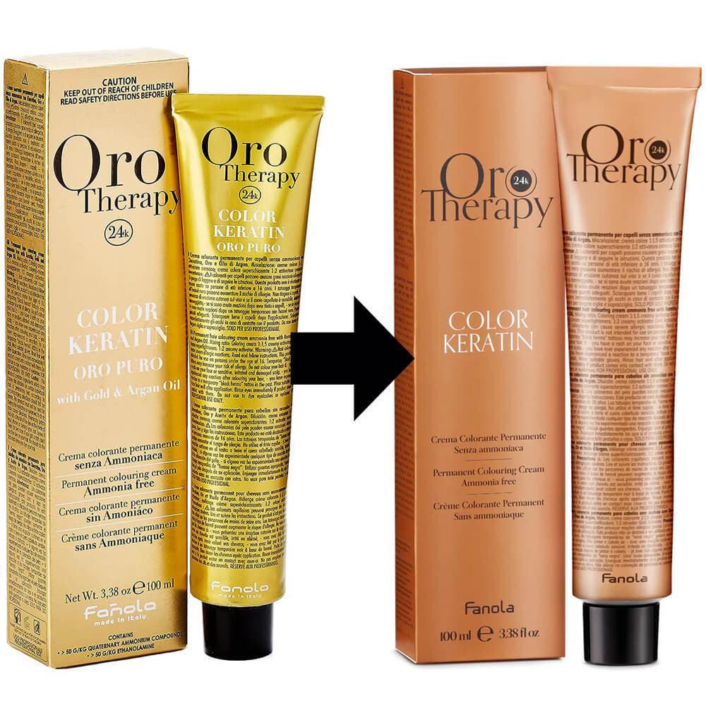 Безаміачна крем-фарба для волосся Fanola Oro Therapy №8/1 Light Blonde Ash 100 мл