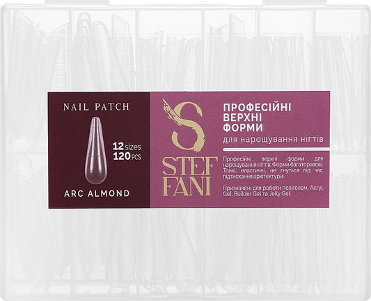 Форми для нарощування нігтів Верхні ARC ALMOND Steffani 120 шт