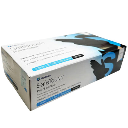 Рукавички нітрілові (чорні) SafeTouch Premium Black MEDICOM 5,0 г 100шт S