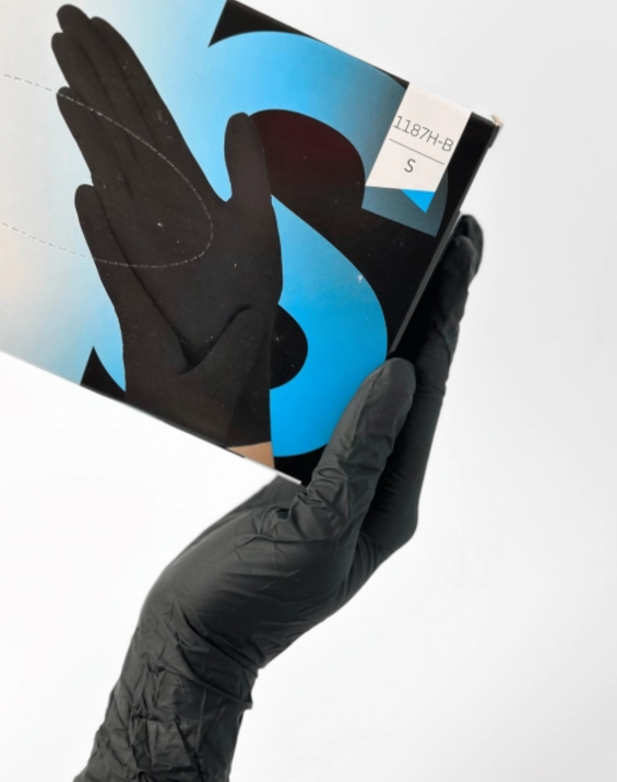 Рукавички нітрілові (чорні) SafeTouch Premium Black MEDICOM 5,0 г 100шт S