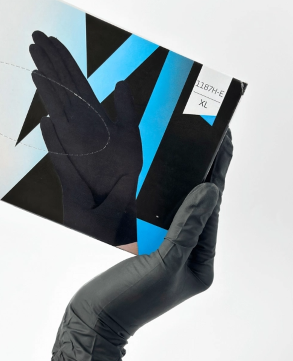 Рукавички нітрілові (чорні) SafeTouch Premium Black MEDICOM 5,0 г 100шт XL
