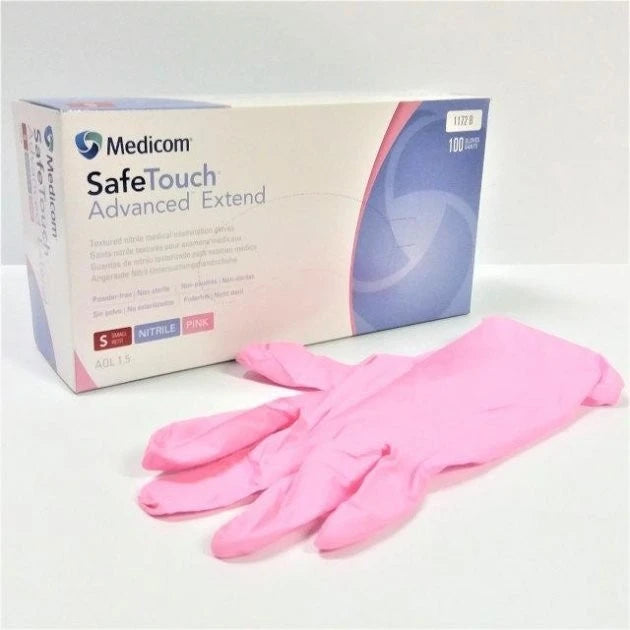 Рукавички нітрілові (рожеві) SafeTouch Extend Pink MEDICOM 3,8 г 100шт S