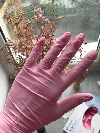 Рукавички нітрілові (рожеві) SafeTouch Extend Pink MEDICOM 3,8 г 100шт M