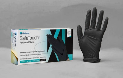 Рукавички нітрілові (чорні) SafeTouch Advanced Black MEDICOM 3,5 г 100шт XL
