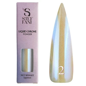Втирка рідка Liquid chrome powder №02 Steffani 2 г