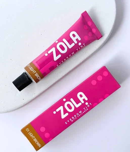Фарба для брів із колагеном 01 Light brown ZOLA 15 мл