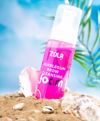 Піна для брів очищаюча рожева Pink Bubblegum BROW CLEANSING ZOLA 150 мл